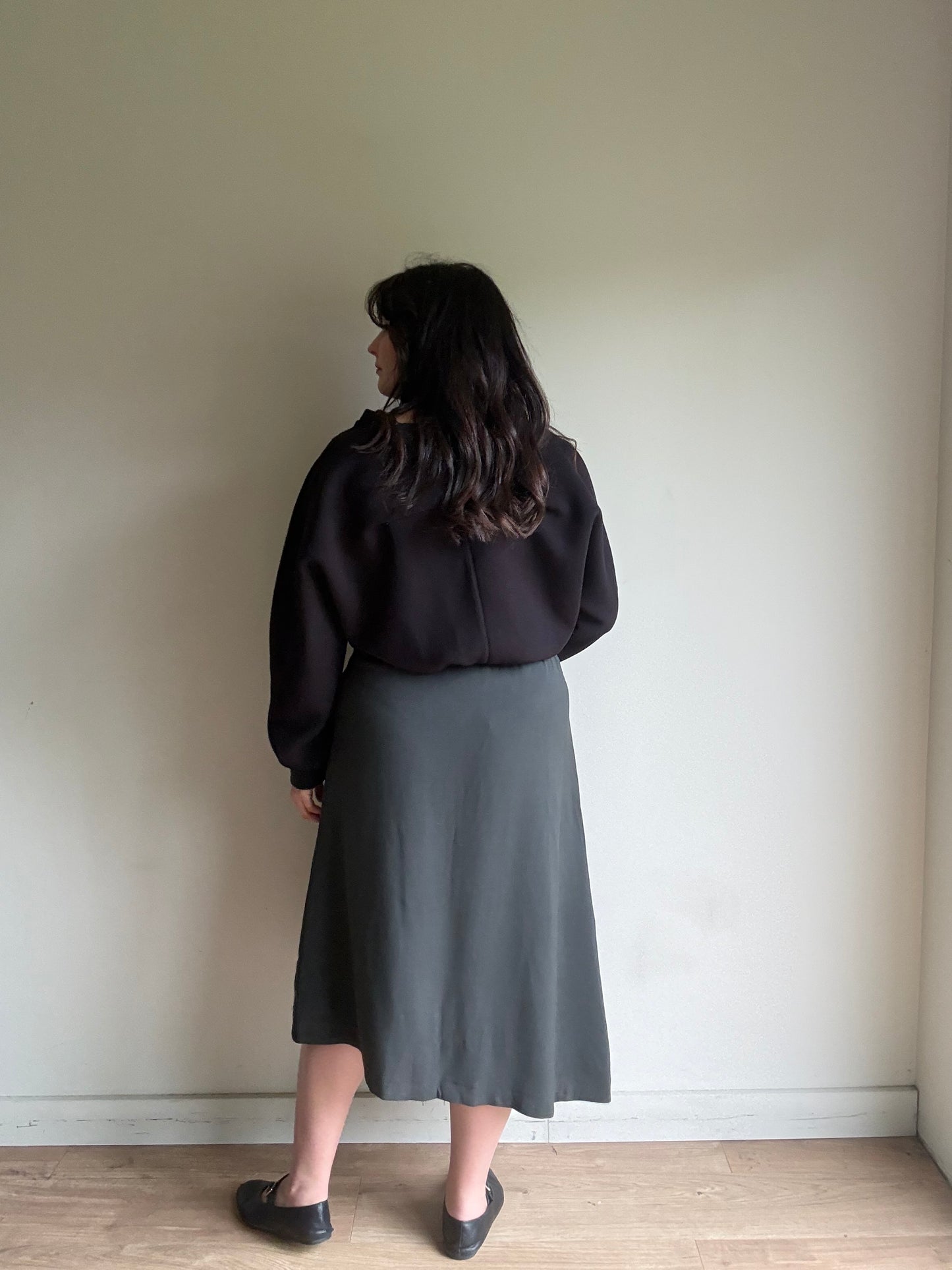 OSKA NEW Slanted Hem Midi Skirt, 3 (UK 14-16)