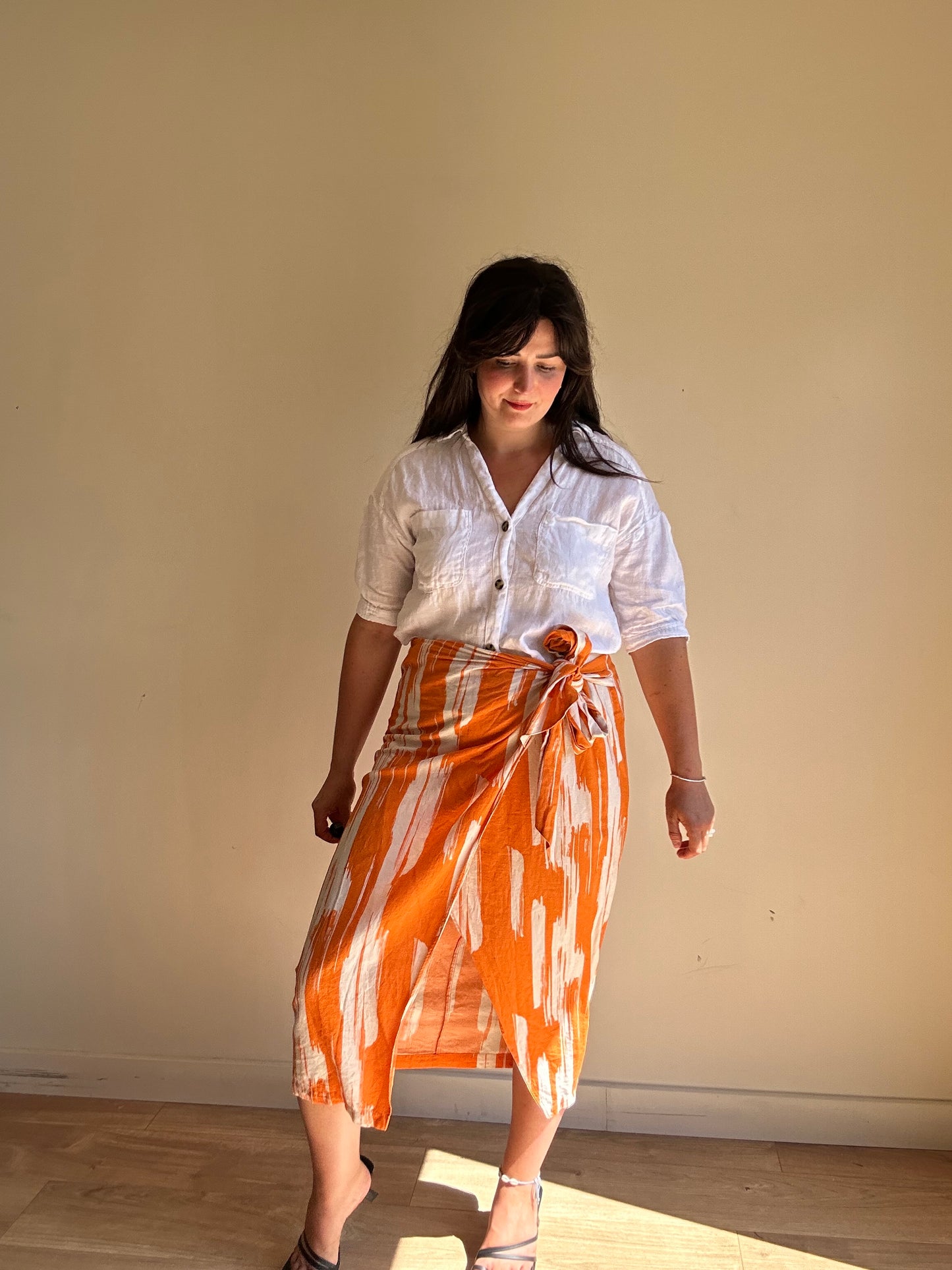 Tie Waist Midi Skirt, 16