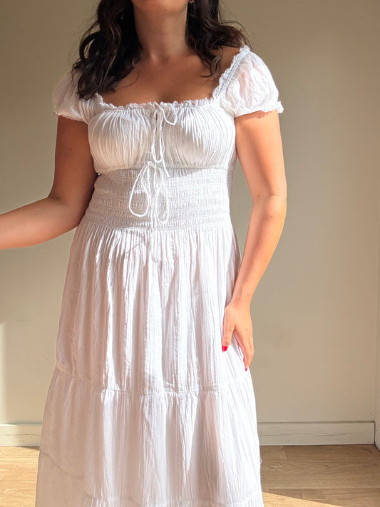 NEW Tiered Smocked Maxi Dress, L