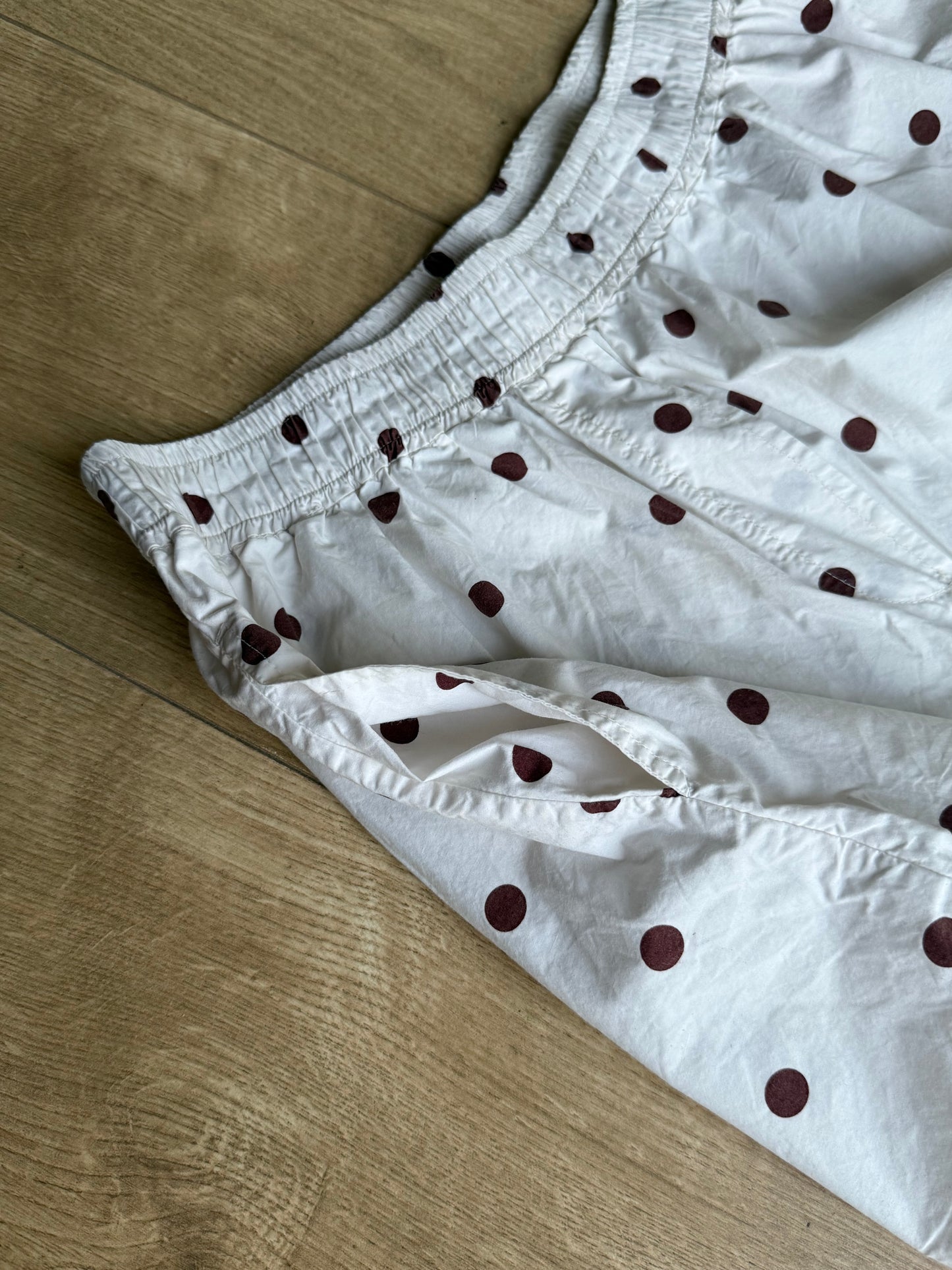 Ganni Cotton Polka Dot Shorts, 10-12