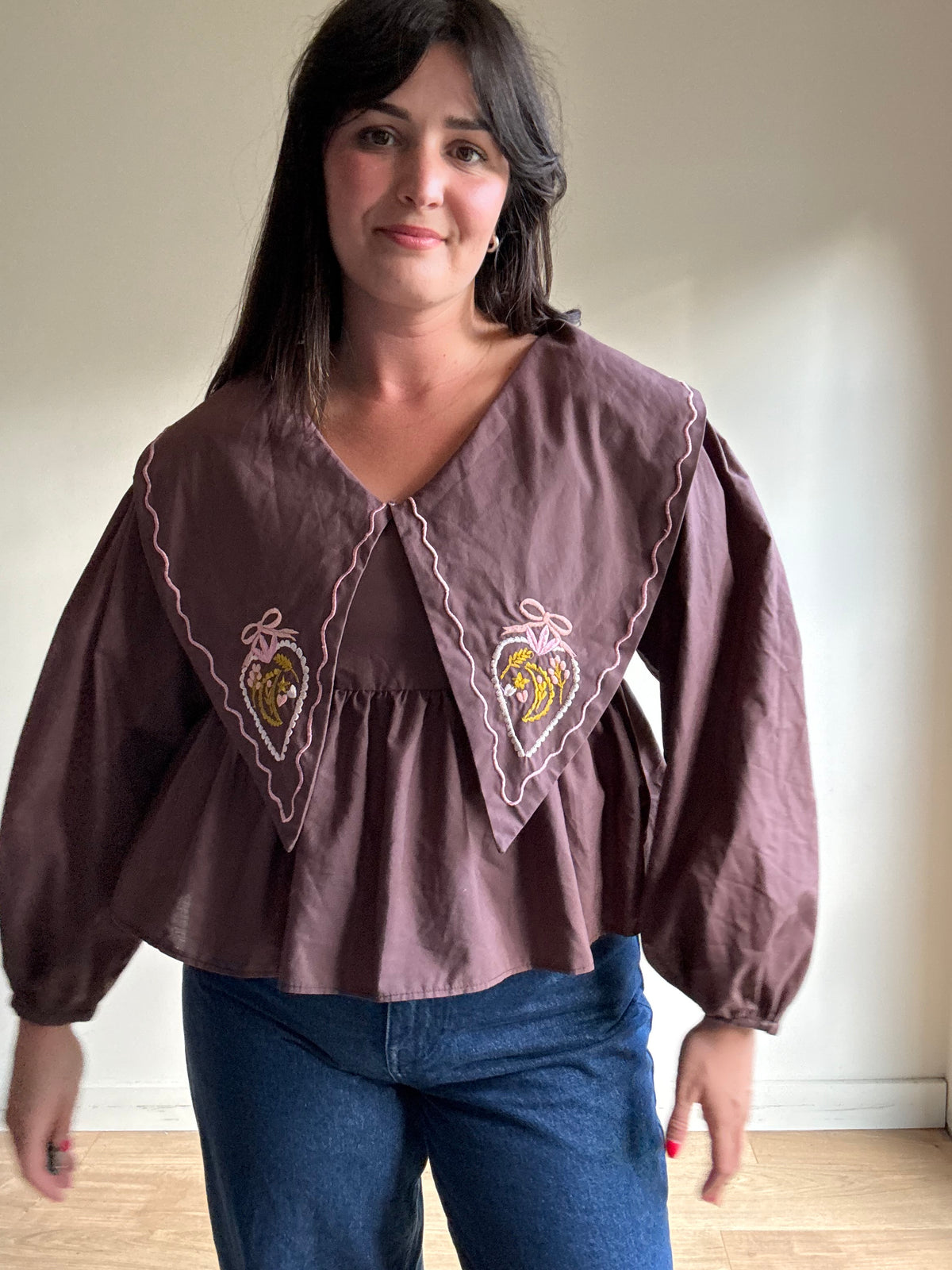 Made by SJP Embroidered Handmade Blouse, S/M