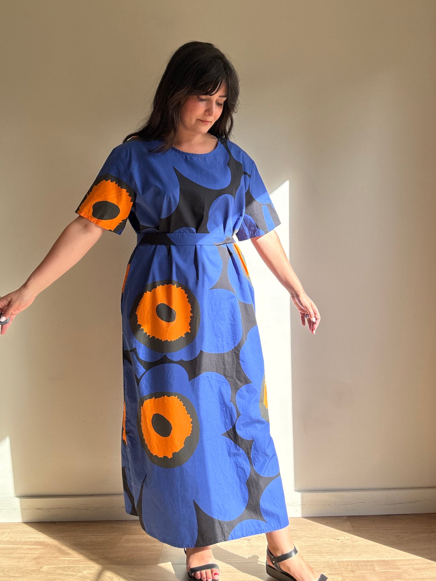 Marimekko Cotton Floral Belted Dress, 42