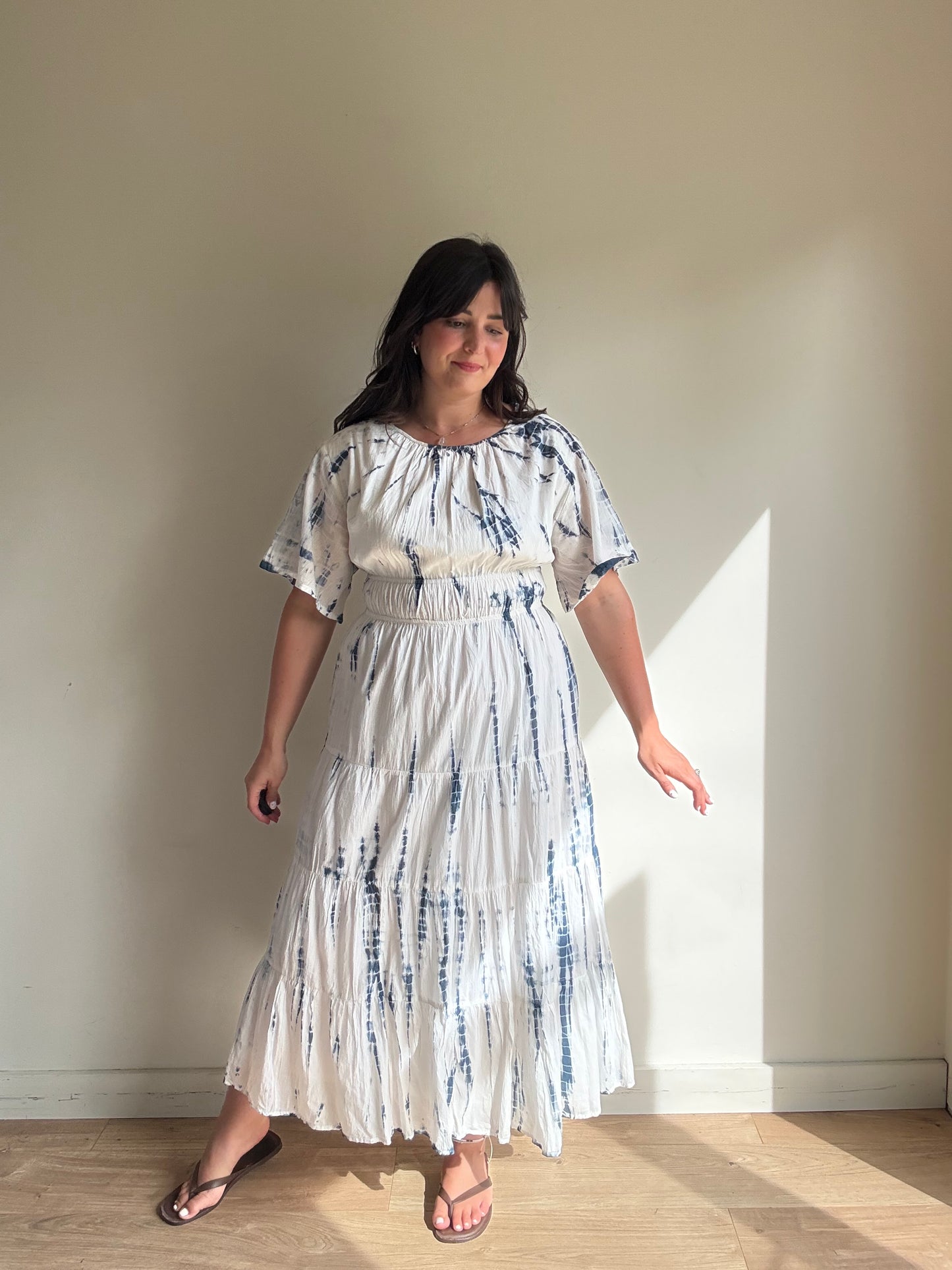 Warehouse Open Back Midi Dress, 10-12