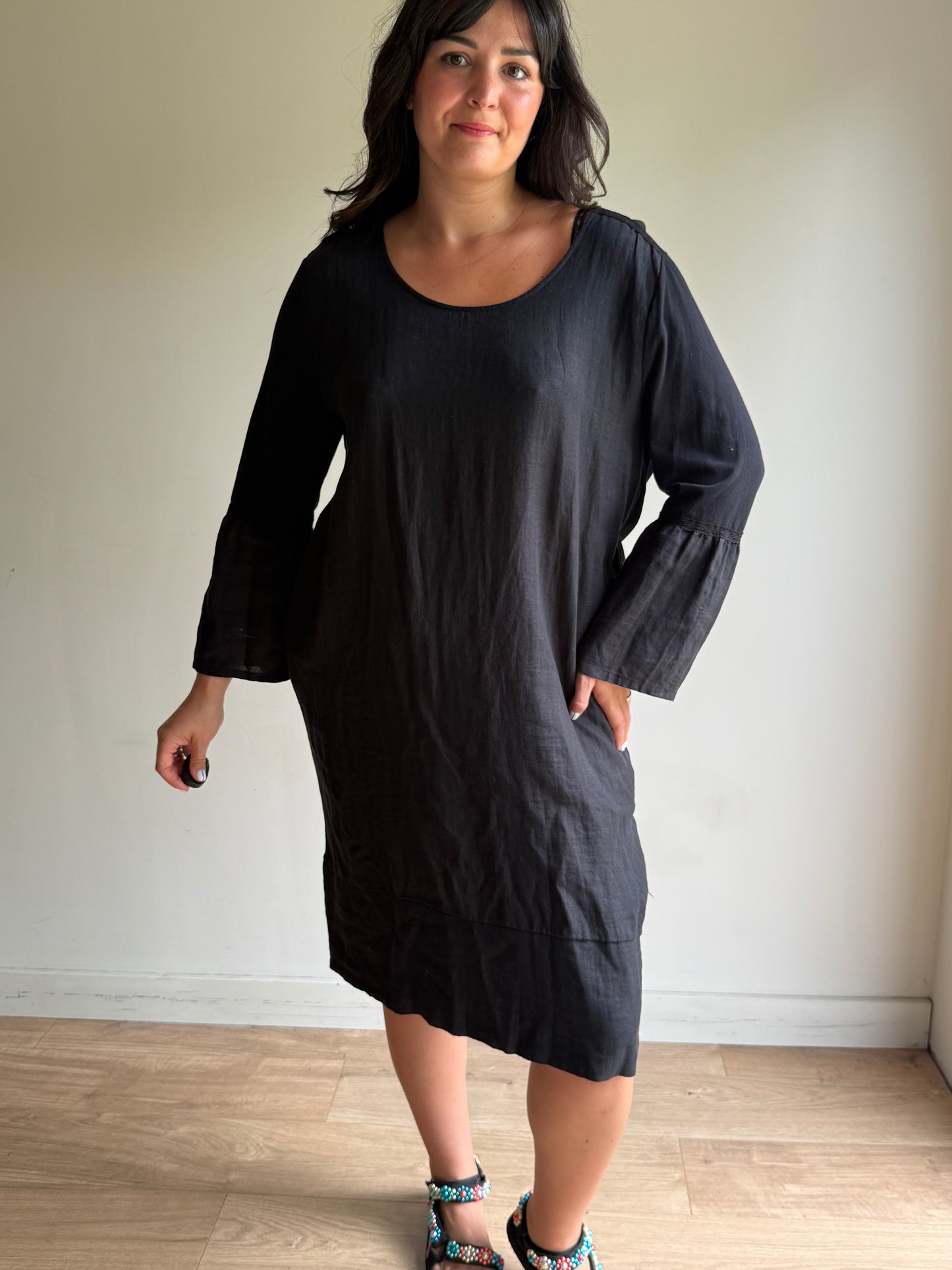 Beaumont Organic Linen & Cotton Relaxed Dress, M
