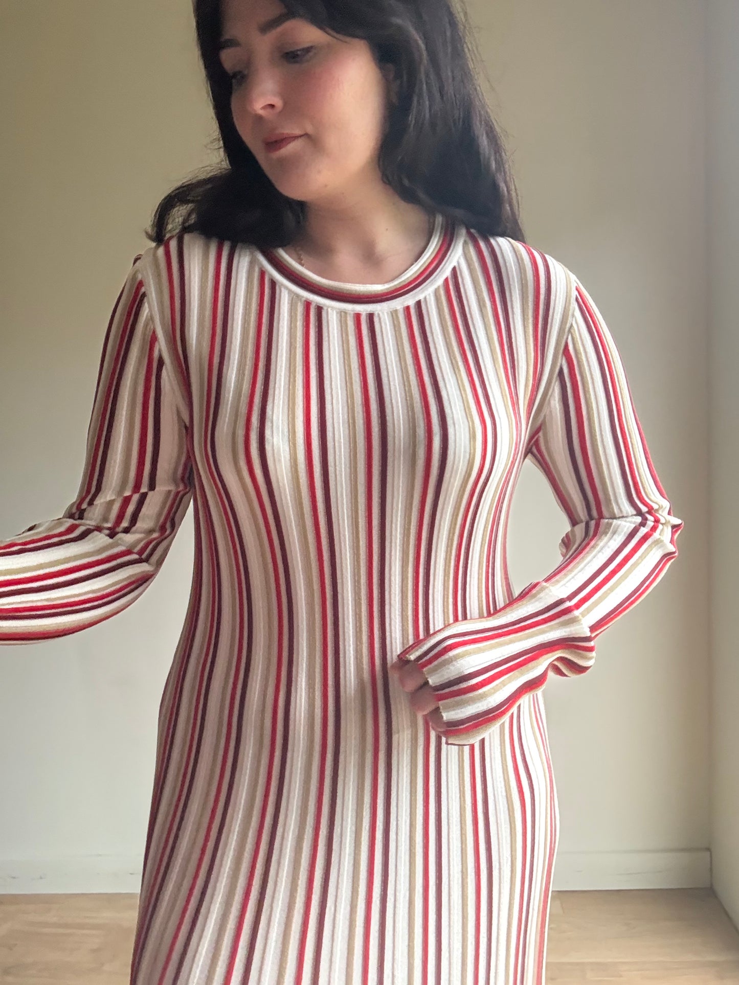 & Other Stories Knit Stripe Maxi Dress, M