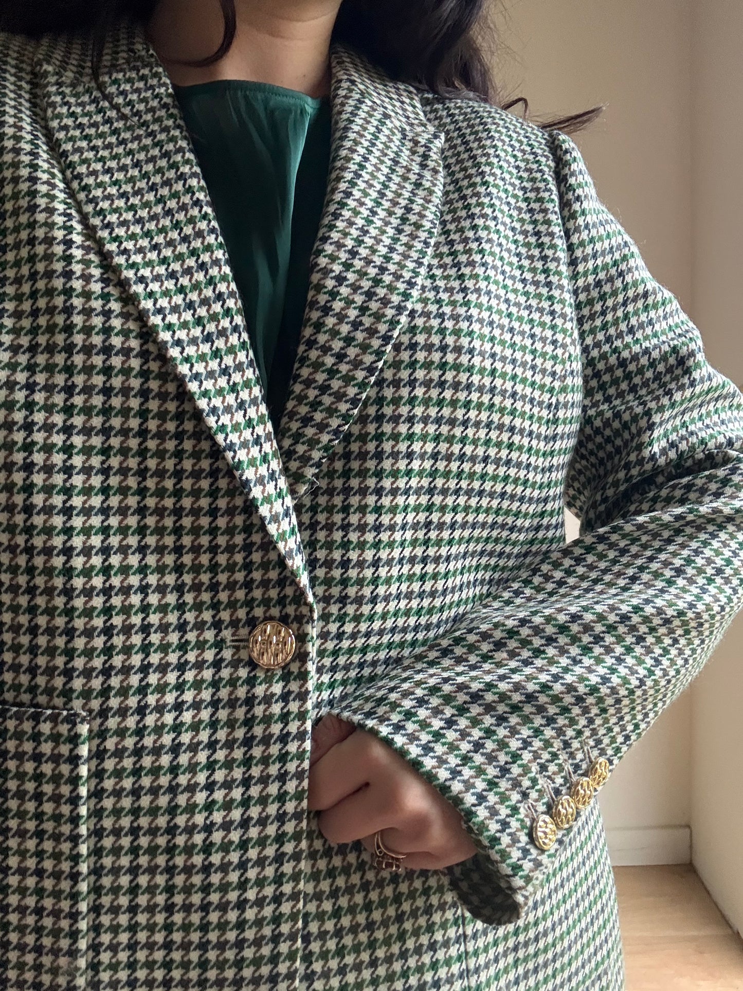 LK Bennett NEW Houndstooth Wool Blazer, 18