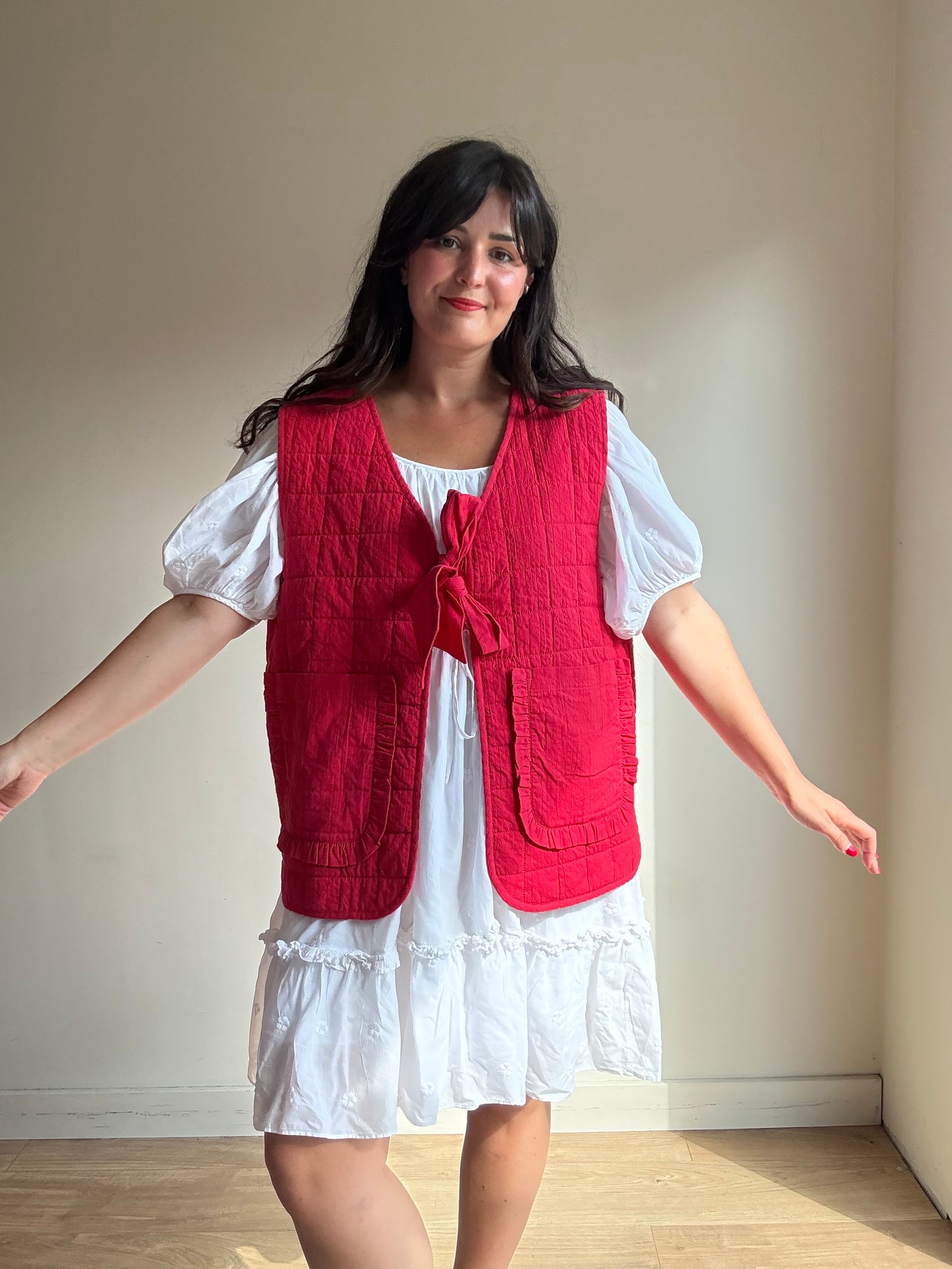 Damson Madder NEW Reversible Quilted Gilet Waistcoat, 20