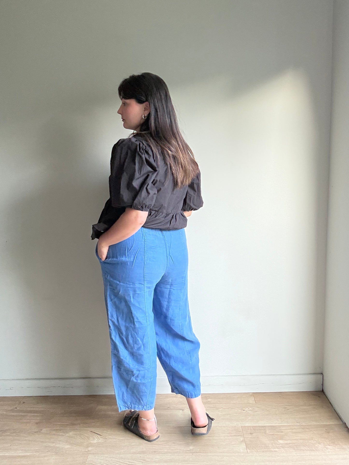 Blue Linen Trousers,