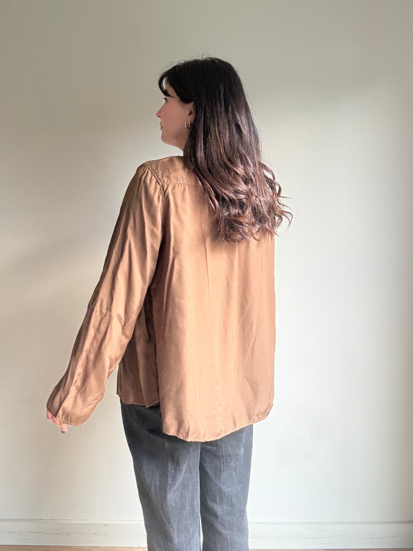 Brown OSKA Floaty Blouse, M/L