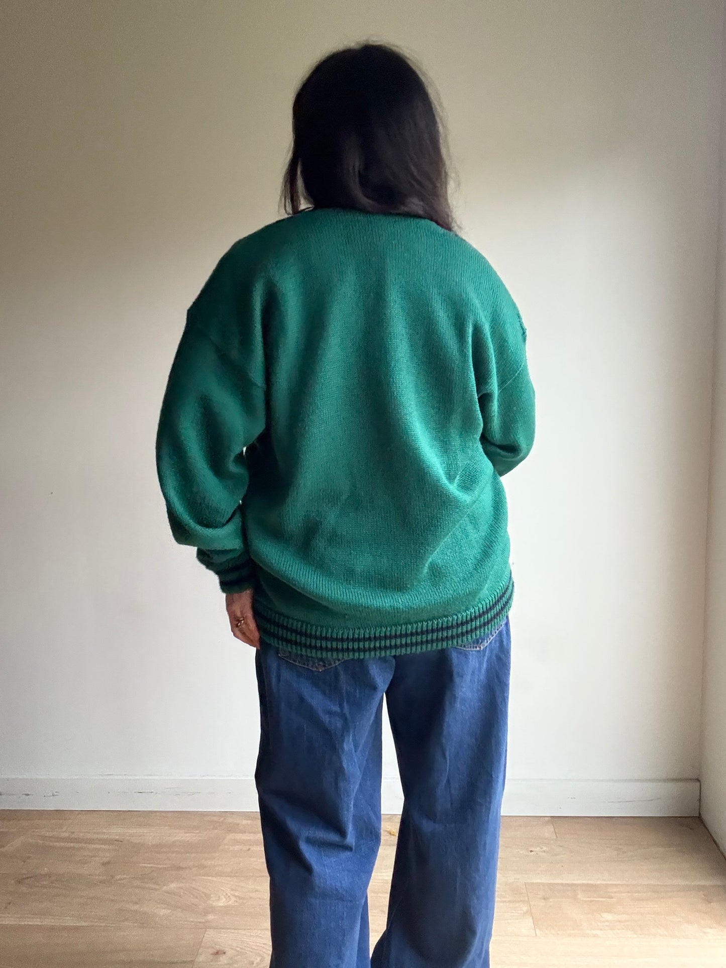 Vintage Cricket Style Jumper, XL