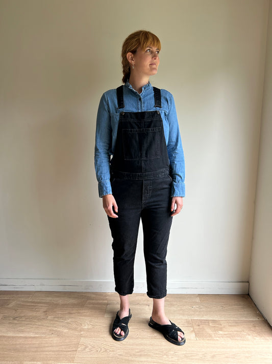 Topshop Crop Denim Dungarees, 12