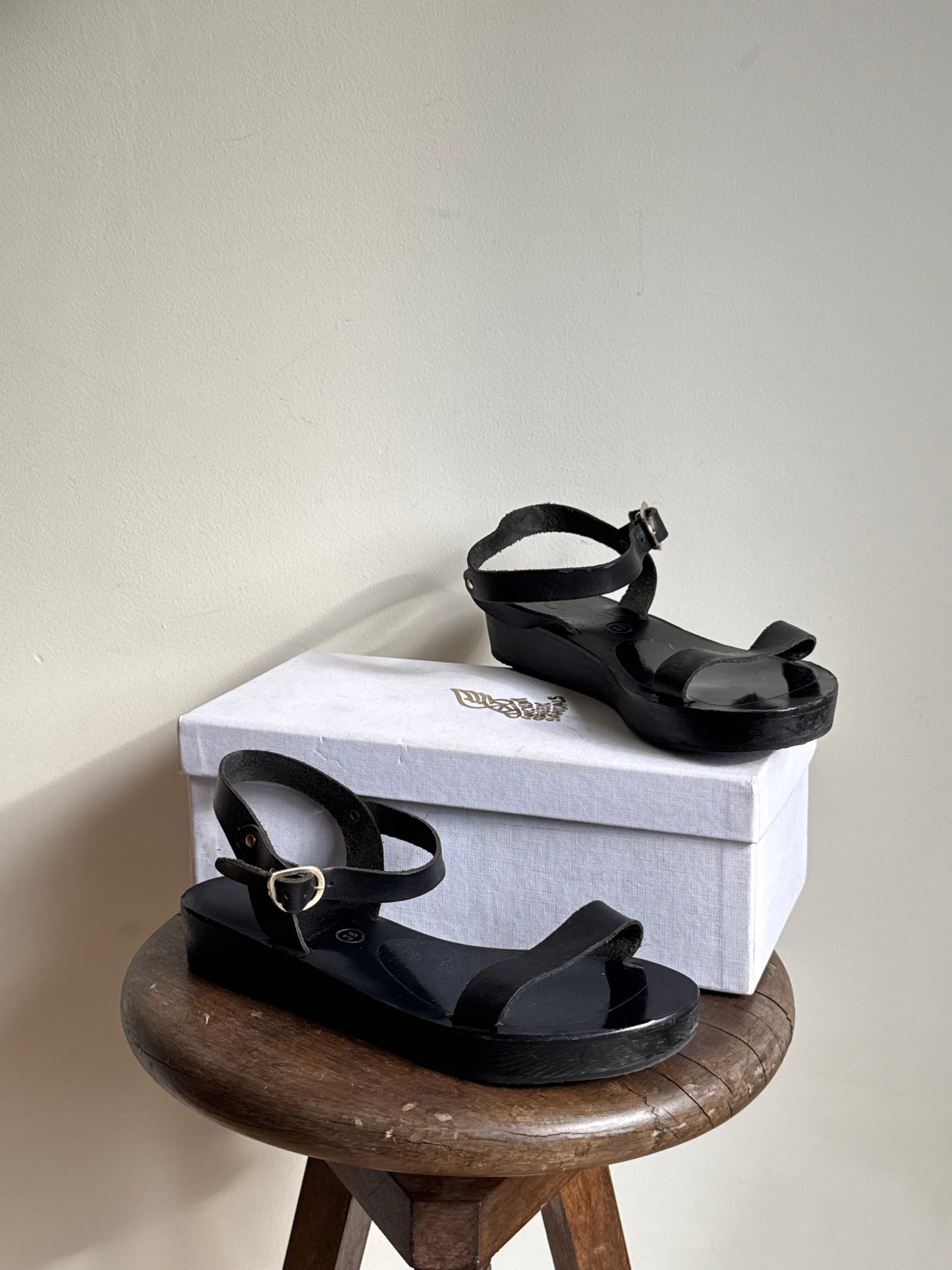 Ancient Green Strap Sandals, 38