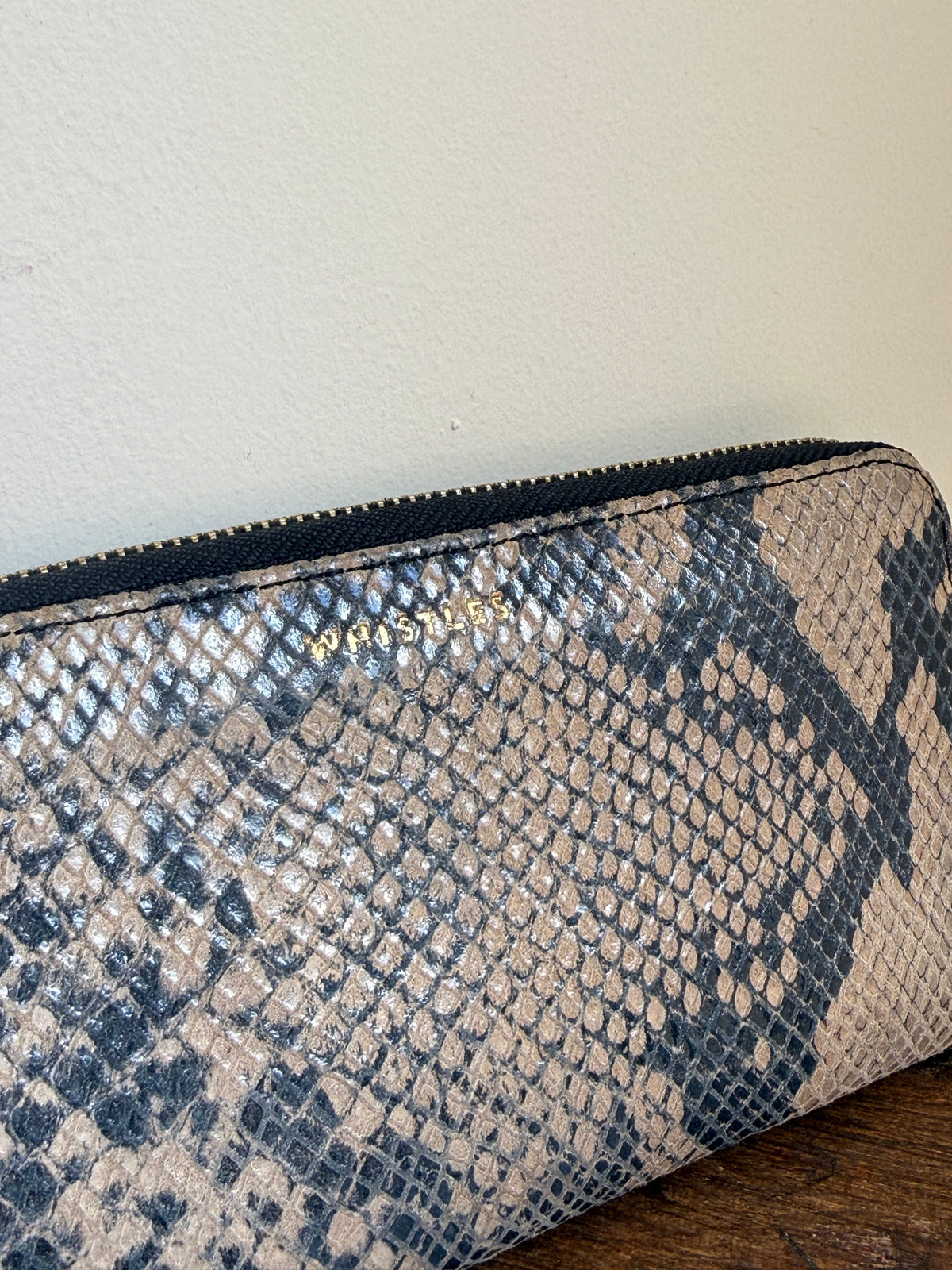 Whistles Leather Zip Up Purse Wallet
