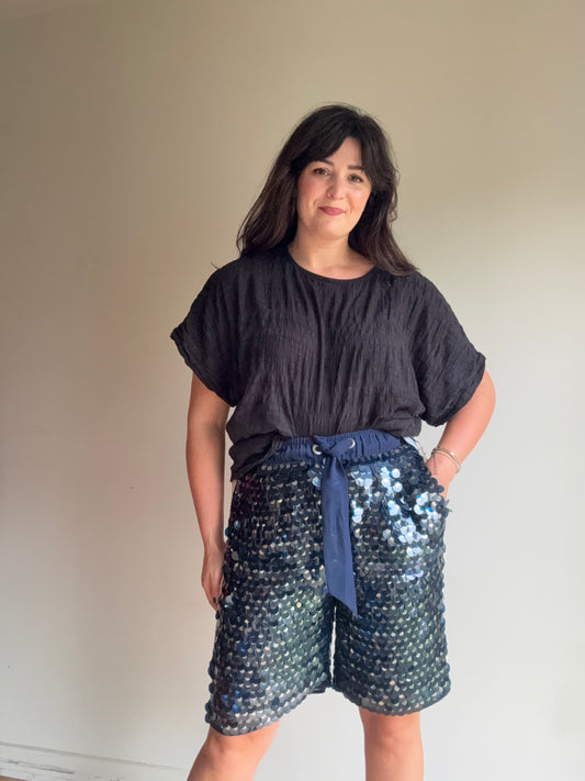 NEW Twinset Sequin Long Shorts, 40