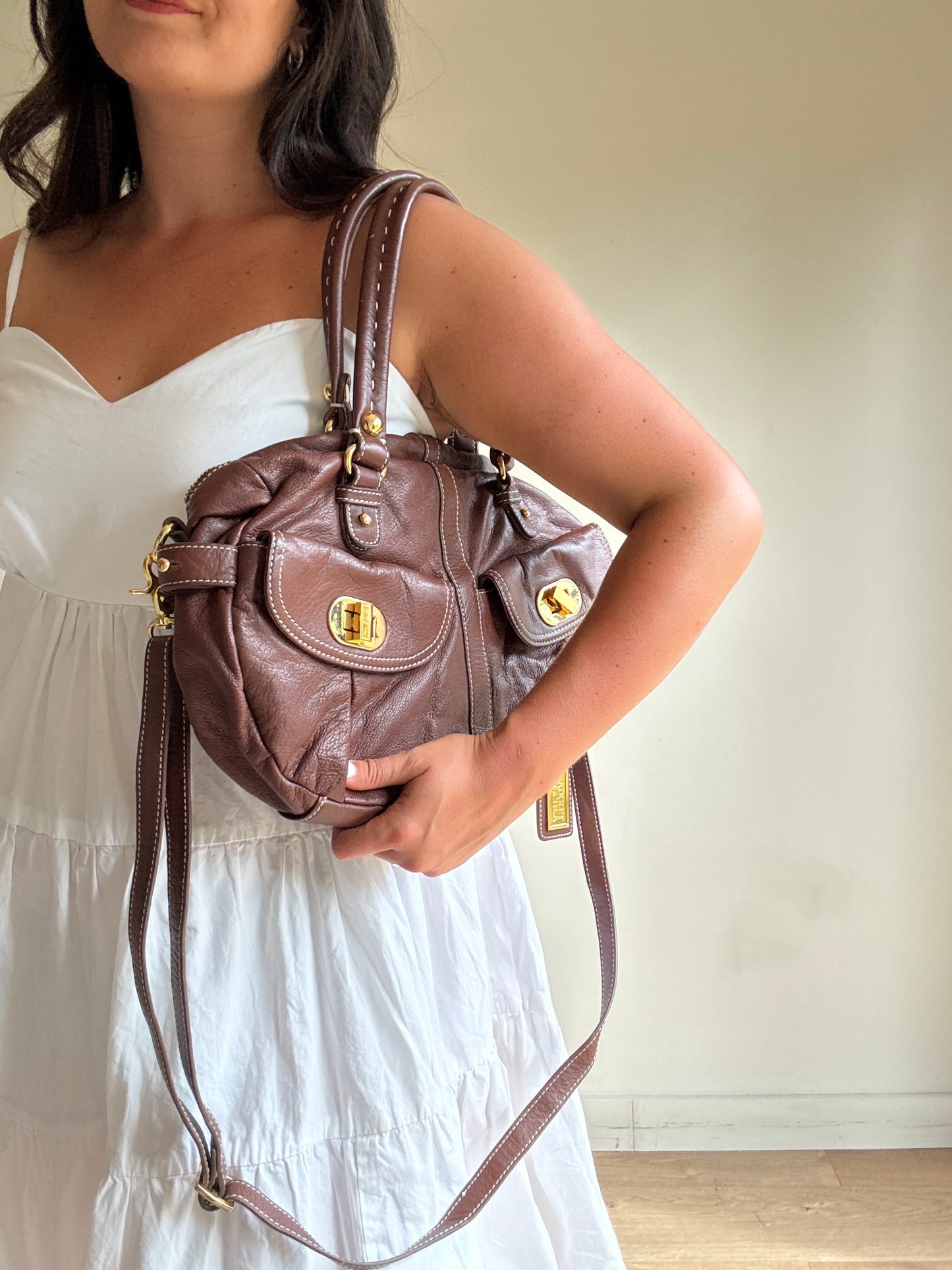 Badgley Mischka Leather Y2K Mid-size Bag, O/S