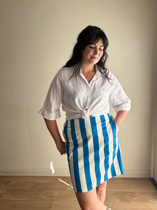 Boden NEW Stripe Mini Skirt, 12R