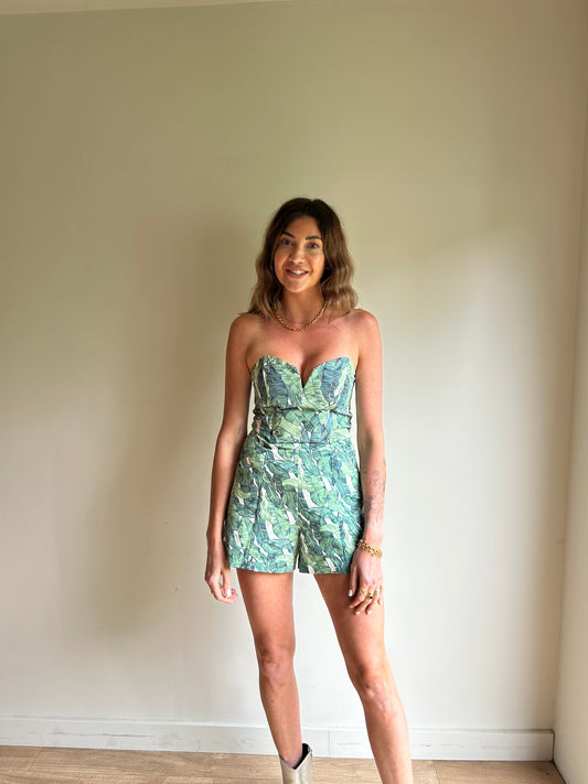 H&M Leaf Print Playsuit, 10