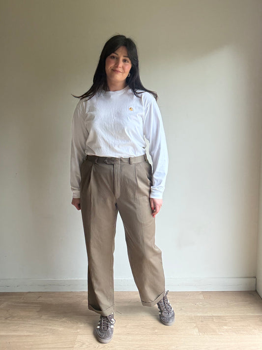 Vintage Ralph Lauren Pleat Front Tailored Trousers, 14