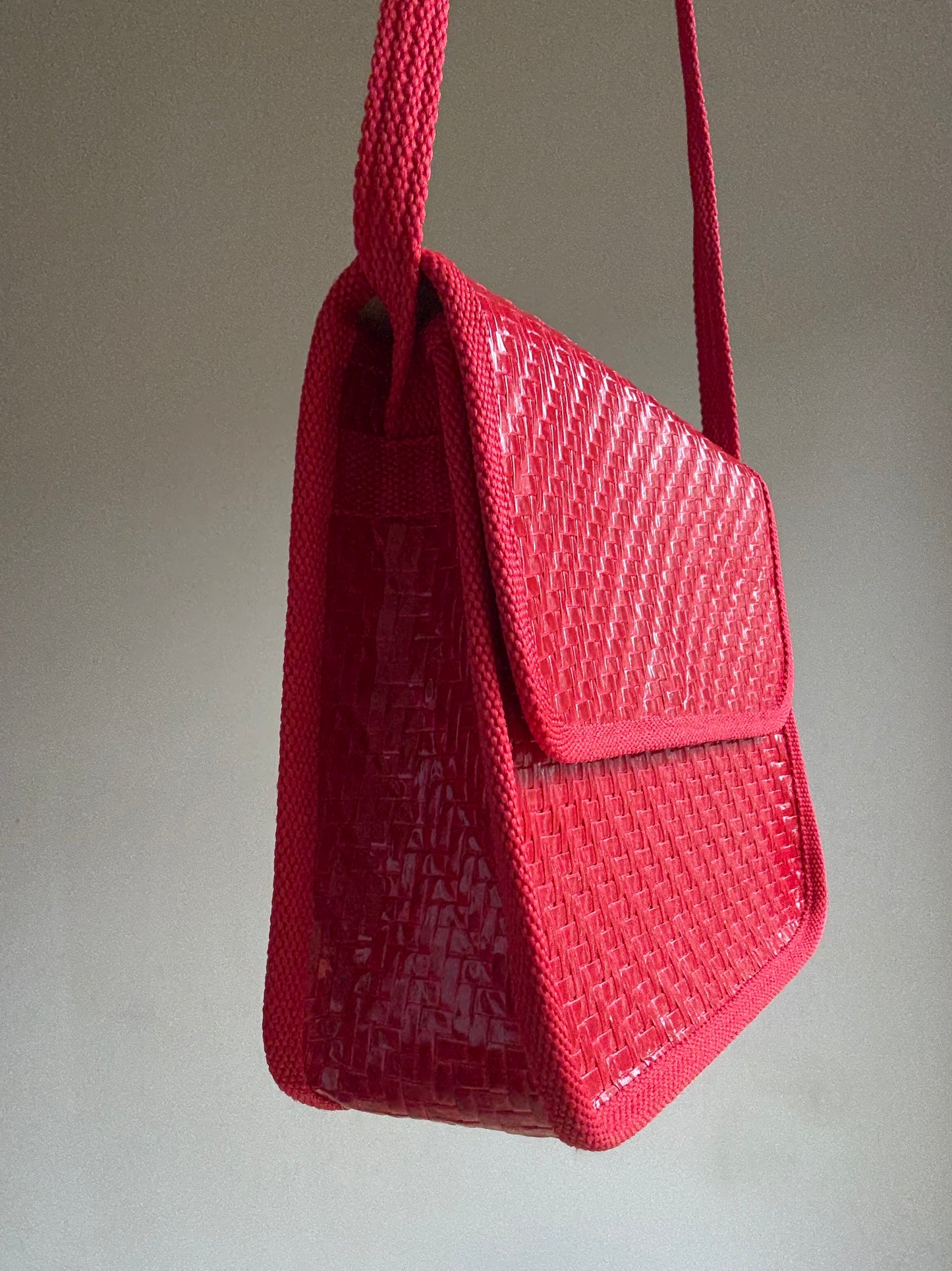 Vintage Woven Italian Crossbody Bag, O/S