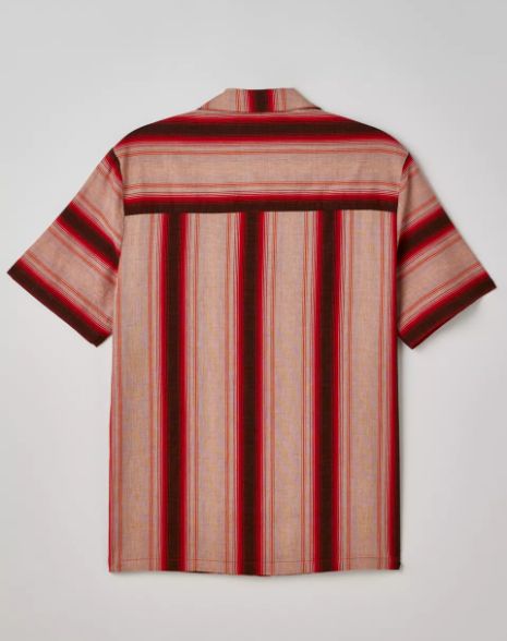 Damson Madder NEW Stripe Patch Shirt, M-L