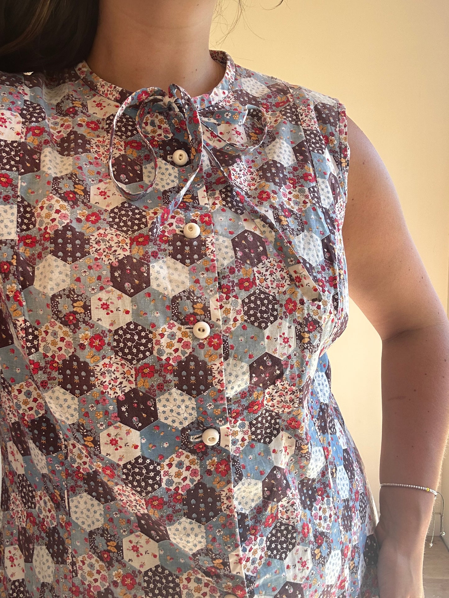 Vintage Handmade Patchwork Dress, L