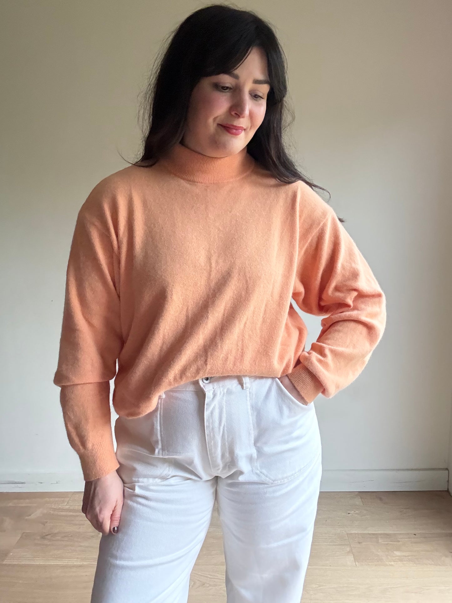 Vintage Canda Angora High Neck Jumper, L
