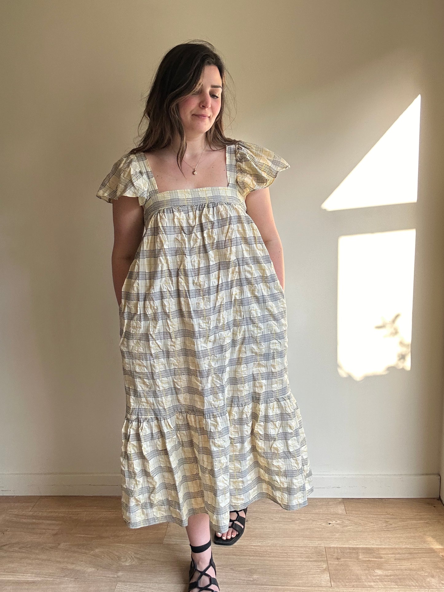 Second Female Check Sun Dress - Size M