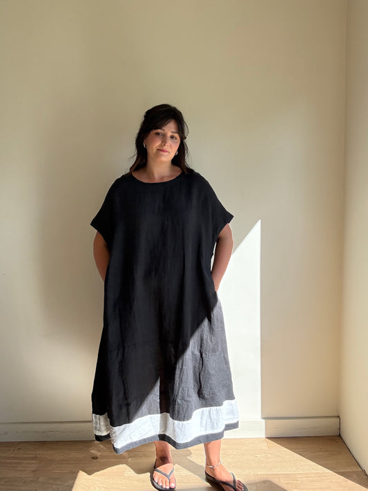 Moyuru Linen Cotton Dress, S (Oversized)