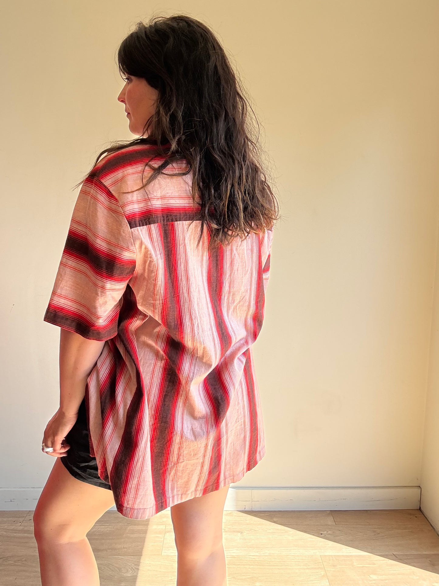 Damson Madder NEW Stripe Patch Shirt, M-L
