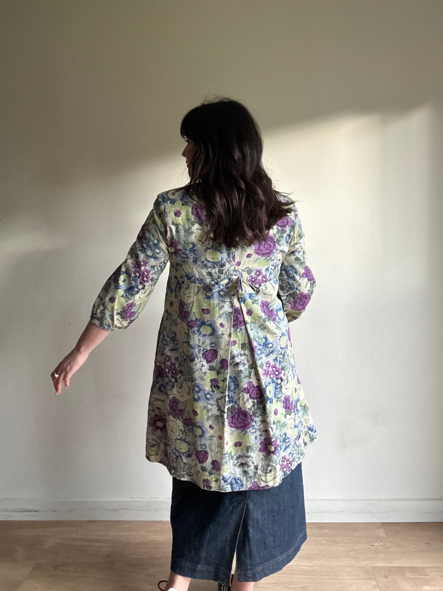 Cabbages & Roses Floral Cotton Dress Coat, 12-14