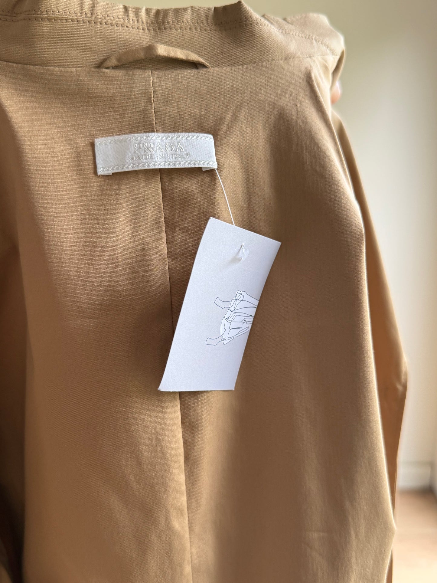 Prada Neat Nylon Tailored Jacket, 10-12