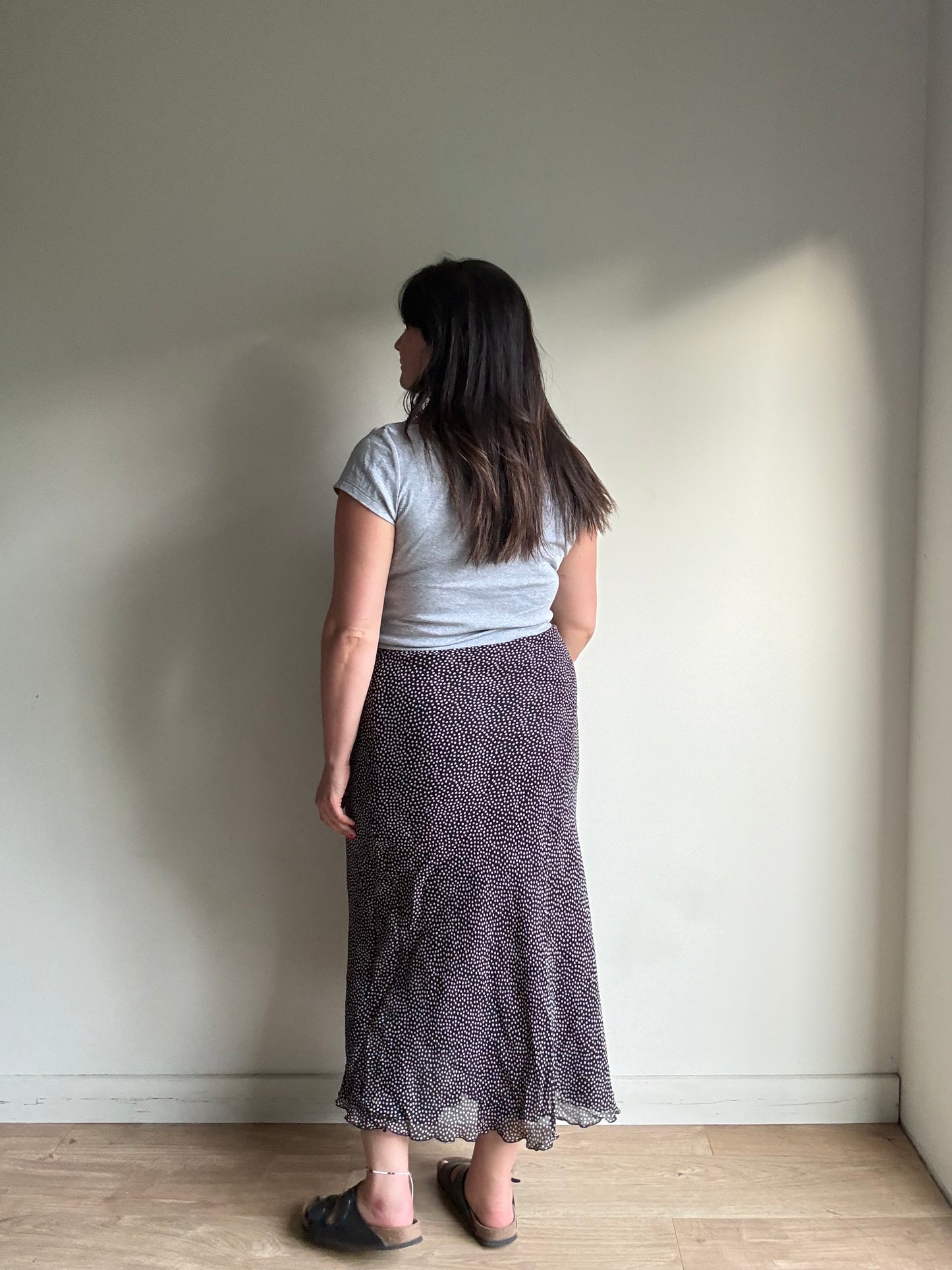 Marilyn Anselm / HOBBS Polka Dot Slip Skirt, 12-14