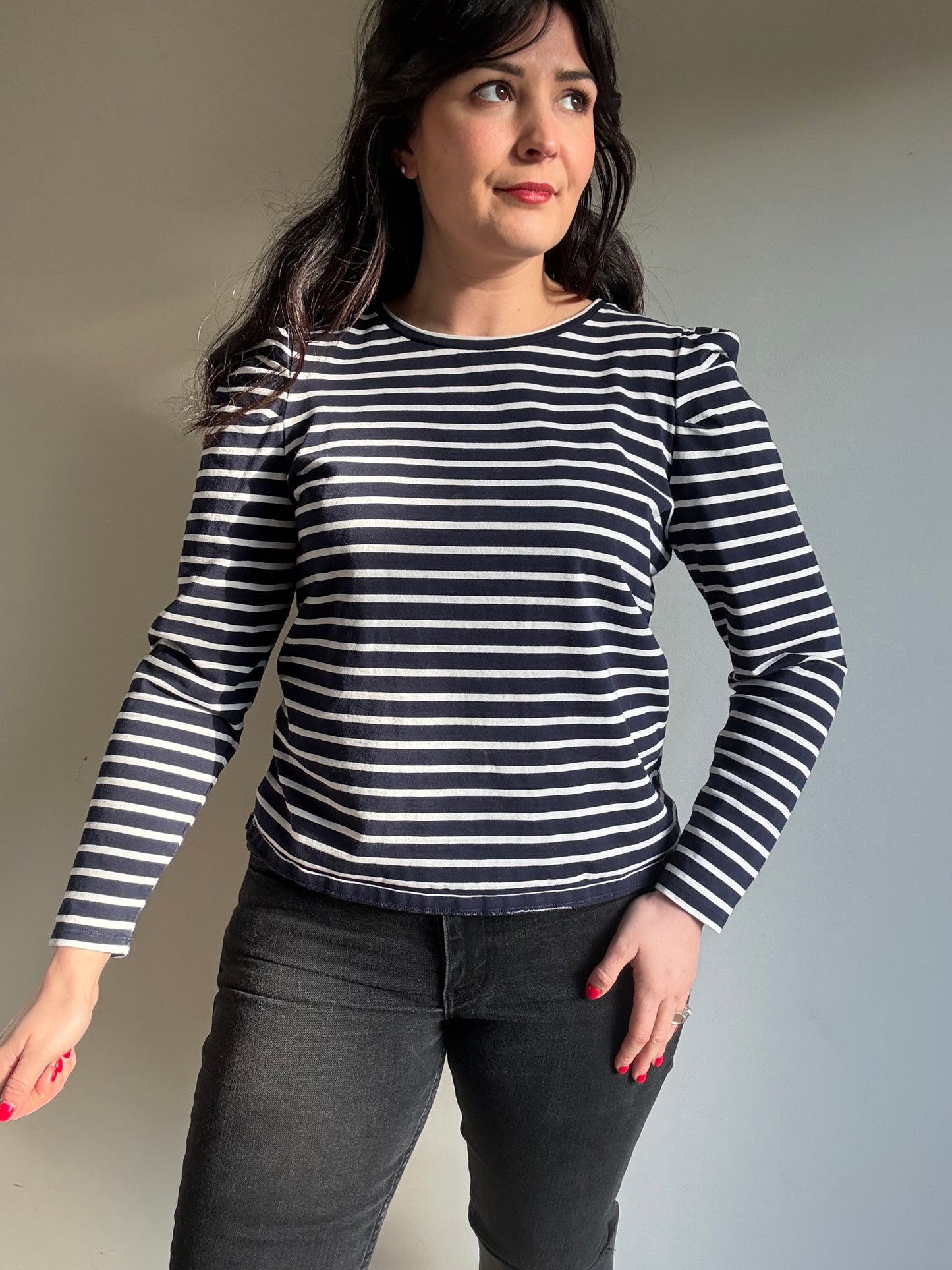 Boden Breton Pleat Sleeve Top, M-L