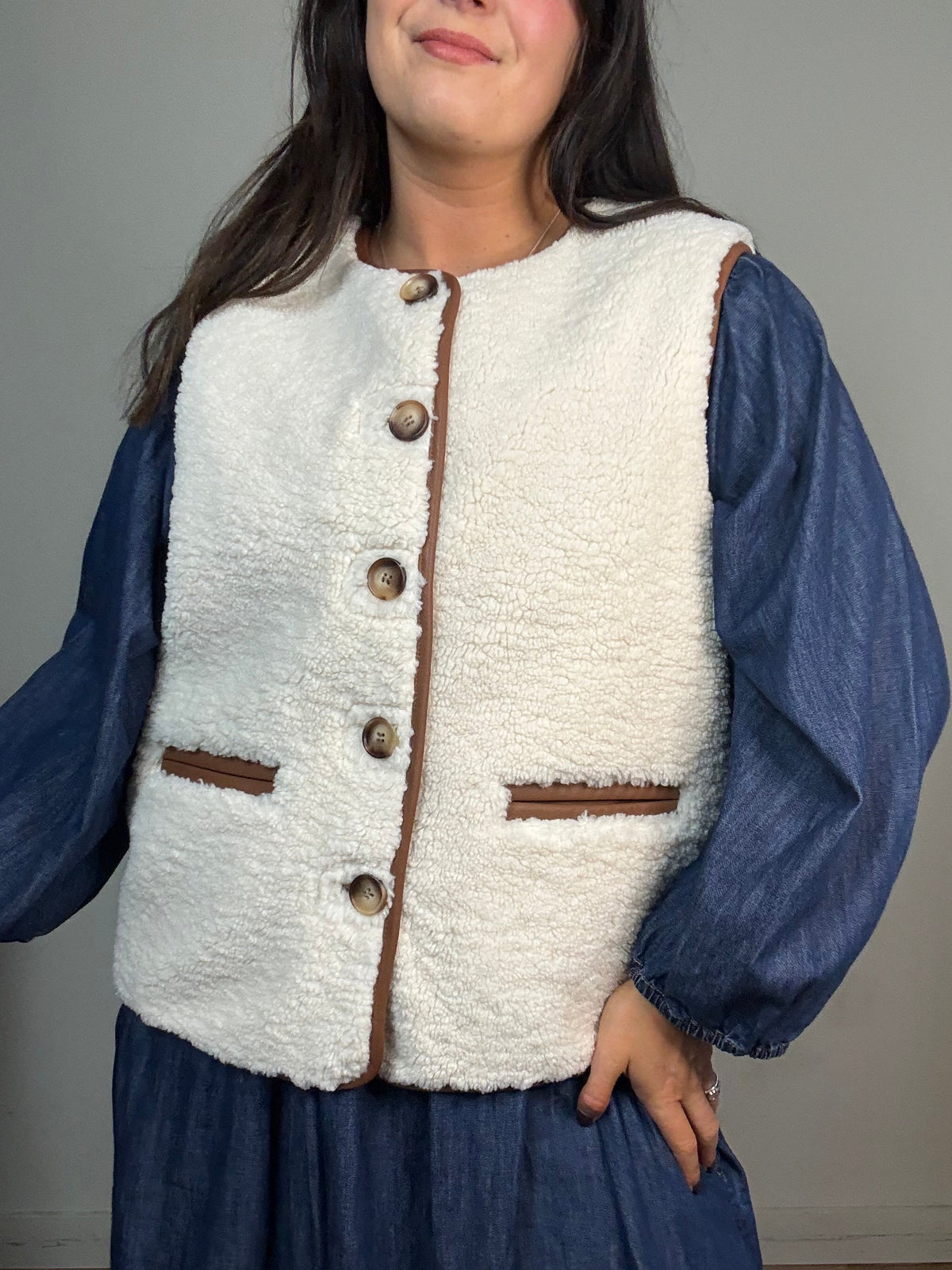 Wyse Borg Teddy Gilet, M