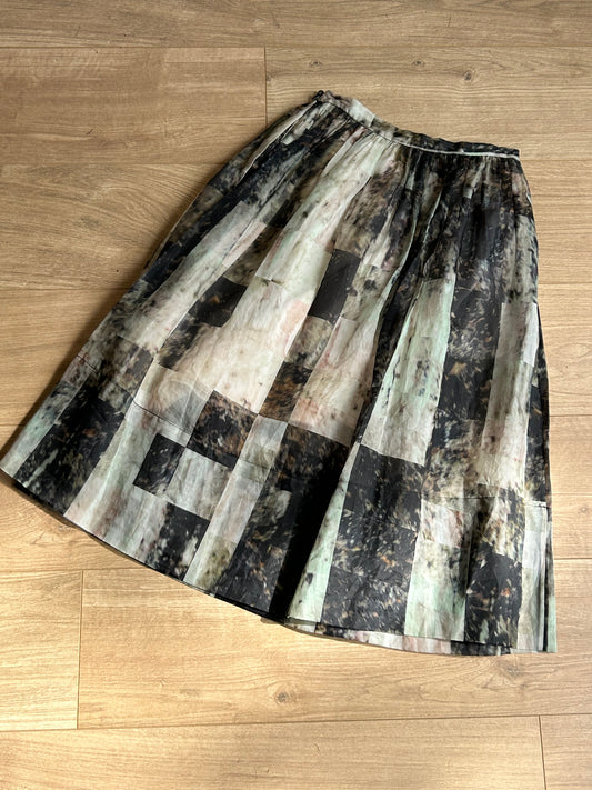 Whistles Printed Silk Taffeta Skirt, 6