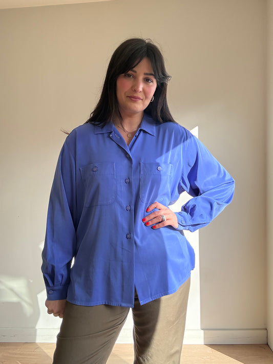 Vintage Jaeger Silky Shirt, M/L