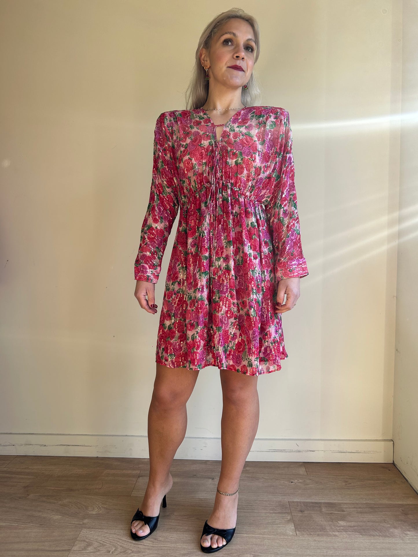 The Kooples Silk Floral Mini Dress, Small