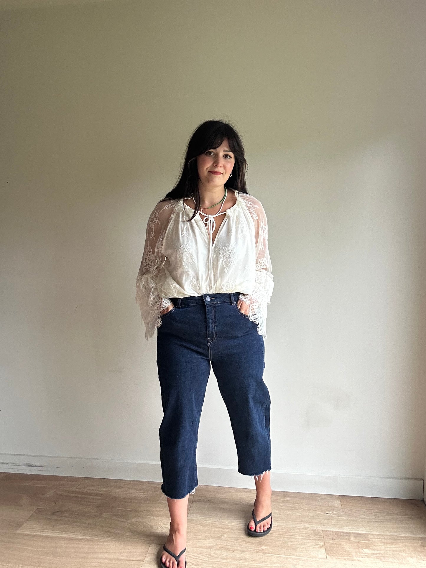 Dark Blue Whistles Cropped Jeans, 32