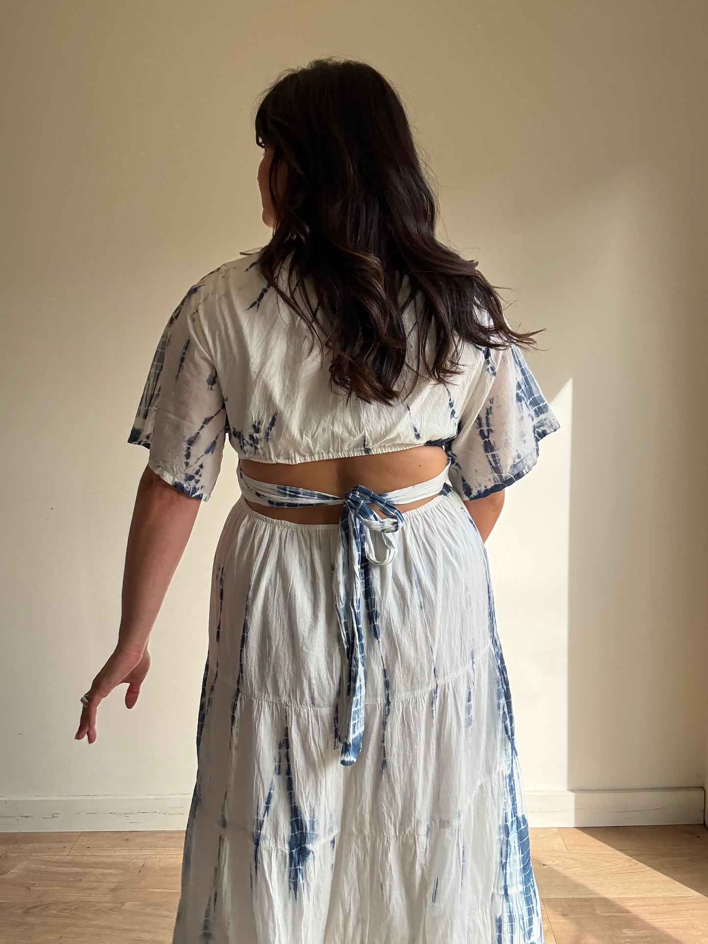 Warehouse Open Back Midi Dress, 10-12