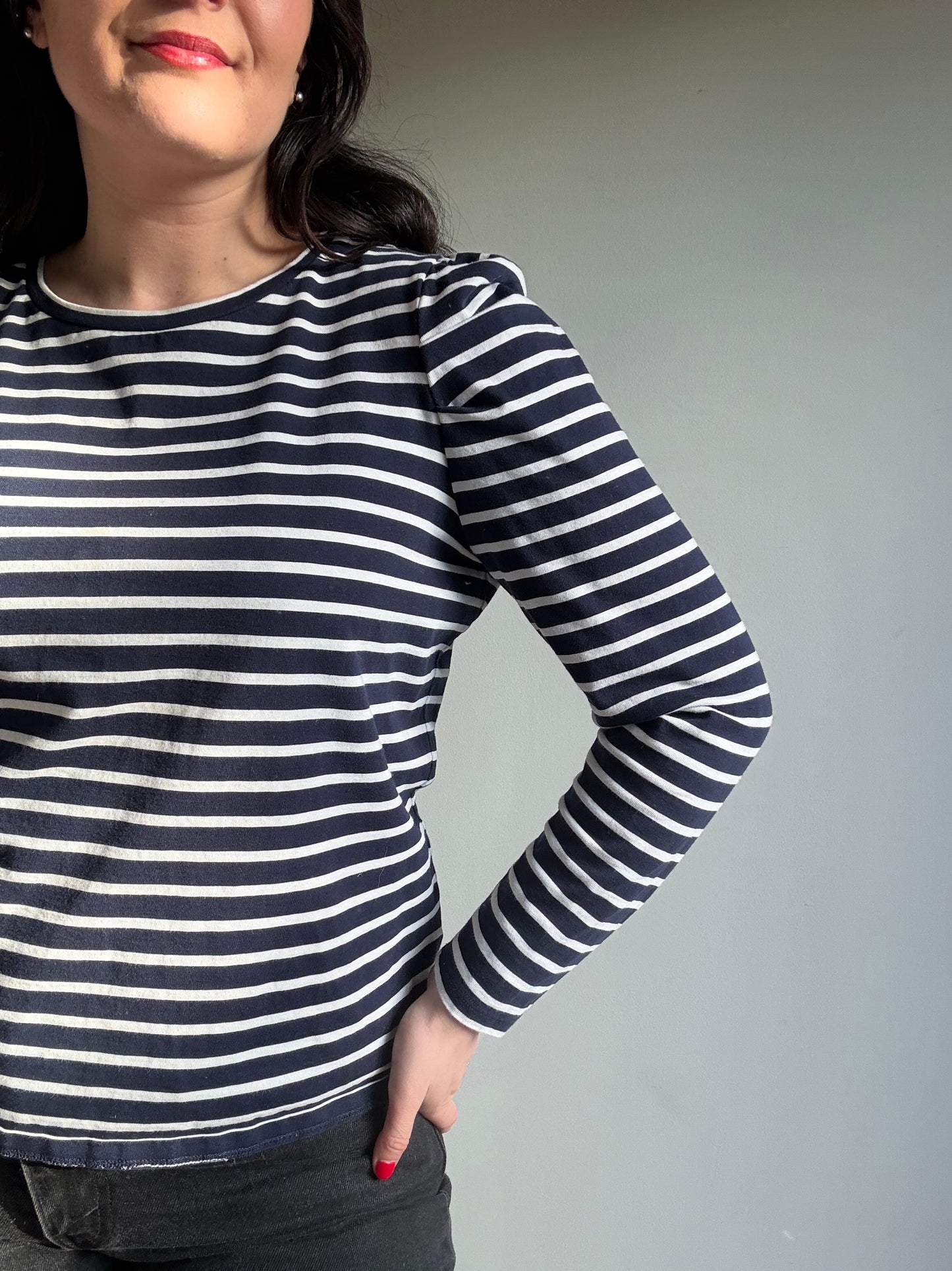Boden Breton Pleat Sleeve Top, M-L