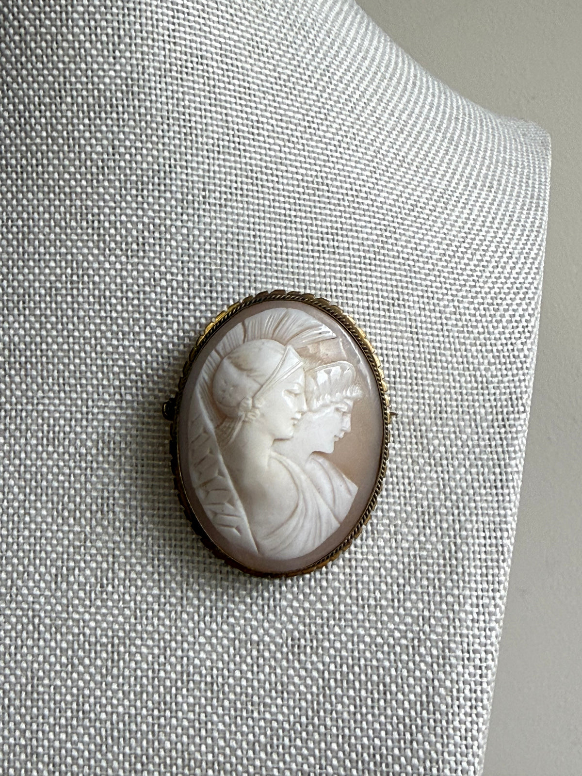 Antique Cameo Shell Brooch