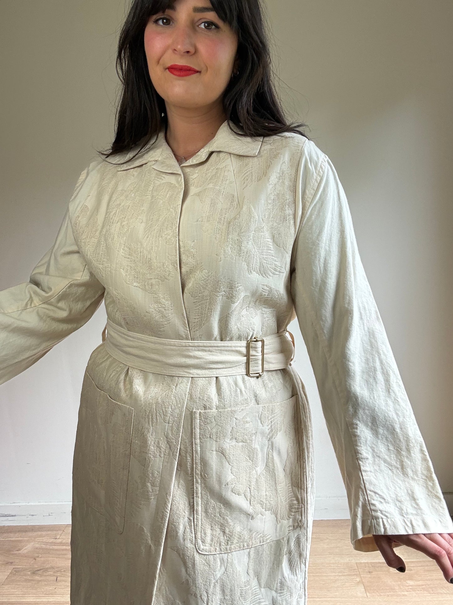 Dries Van Noten Jacquard Belted Jacket, 38