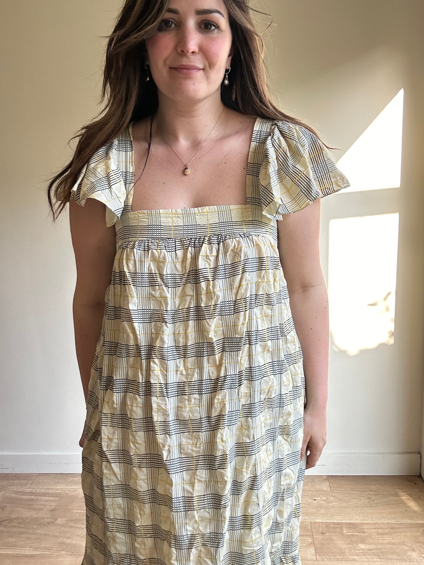 Second Female Check Sun Dress - Size M