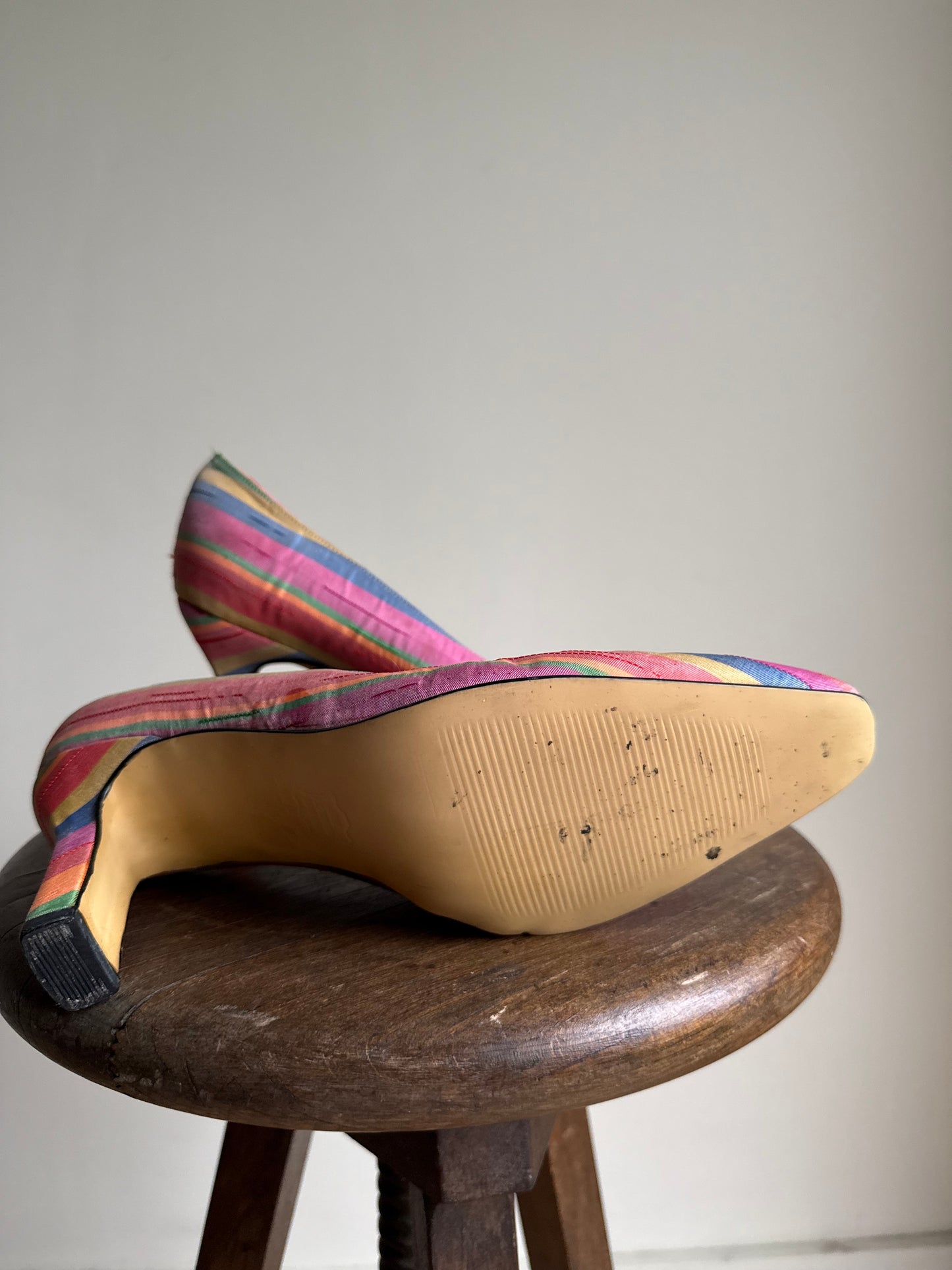 Ros Hommerson Vintage Stripe Heels, 6.5