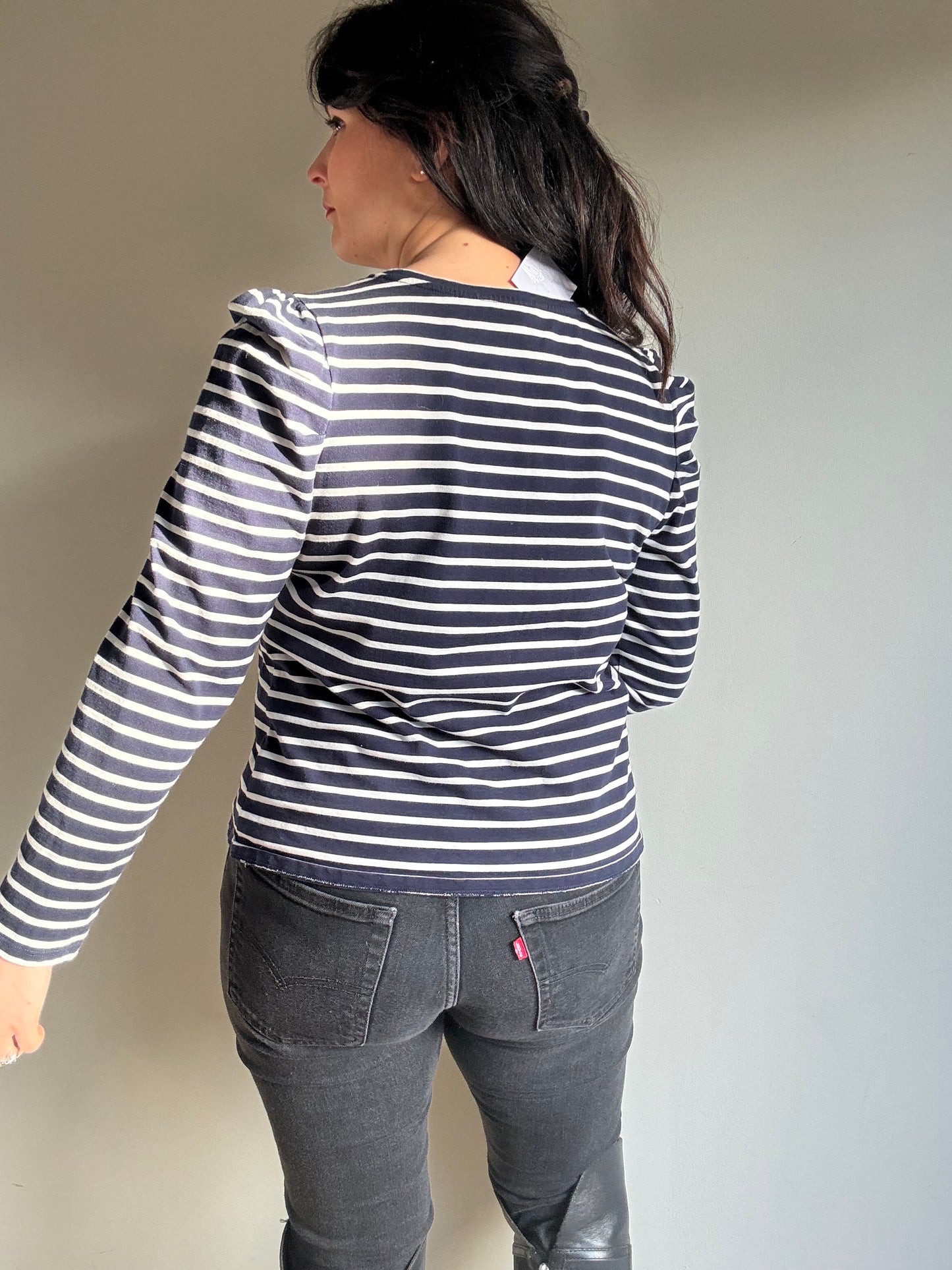 Boden Breton Pleat Sleeve Top, M-L