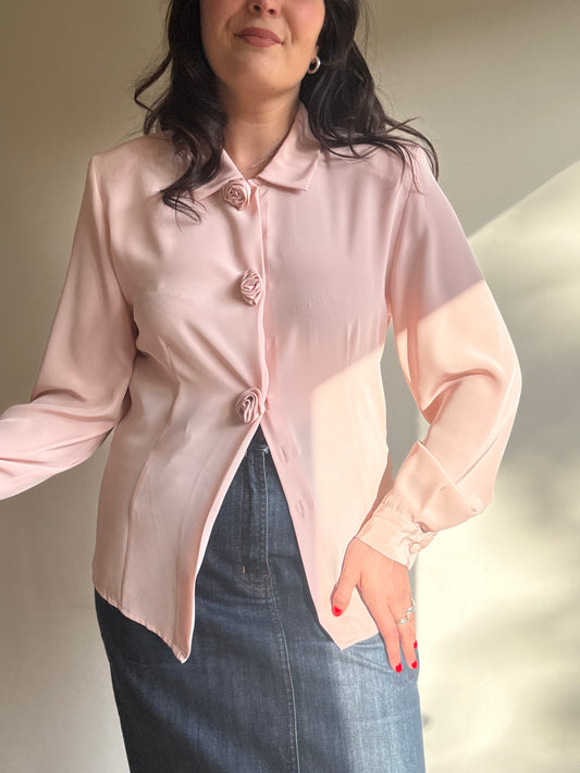 Vintage House of Fraser Rose Buttoned Shirt, 10-12