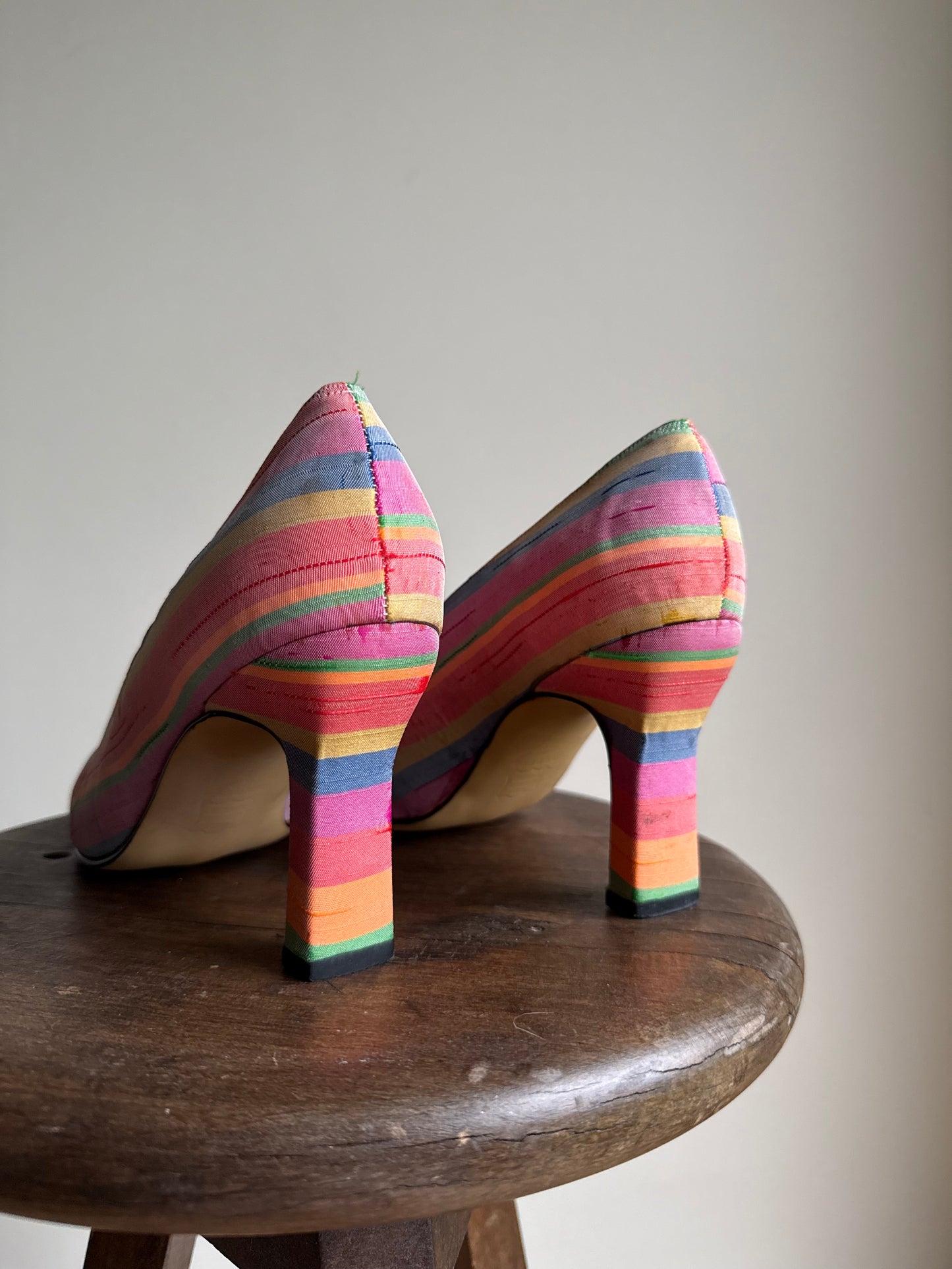 Ros Hommerson Vintage Stripe Heels, 6.5