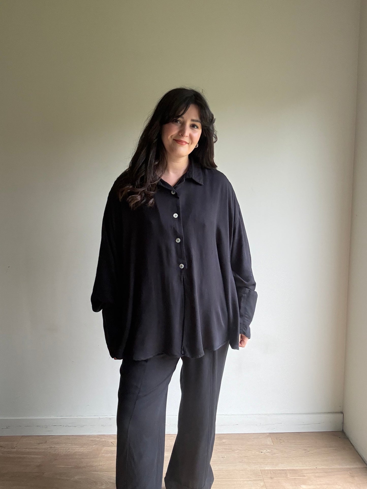 Black Sleeper Shirt & Trousers, Size 1