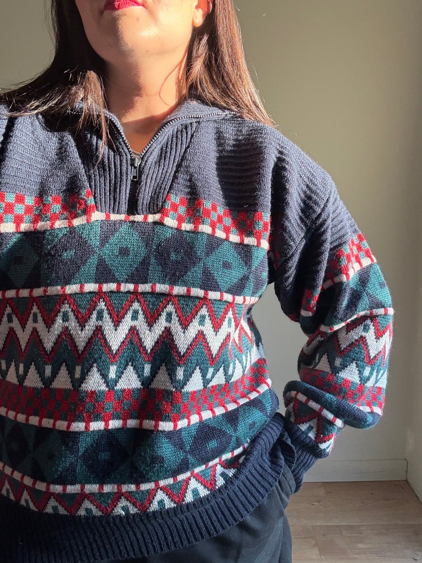 Vintage 80’s Quarter Zip Jumper, M