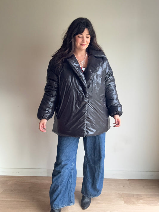 Collusion Short Puffer Padded Coat, XL*